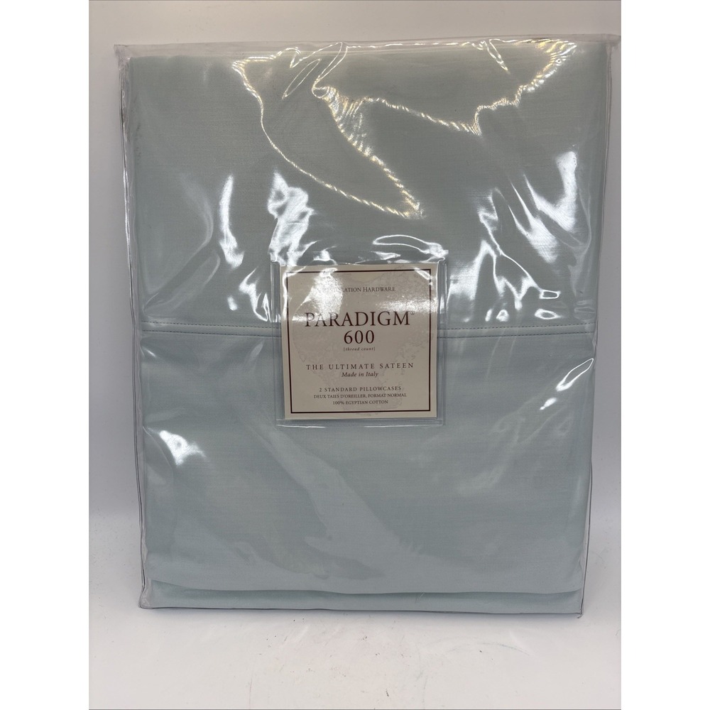 Restoration Hardware‎ RH Paradigm 600 Sateen 2 Standard Pillowcases NEW
